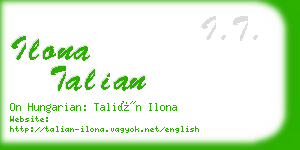 ilona talian business card